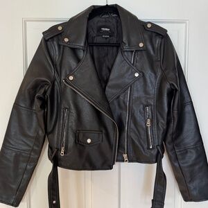 Black Leather motorcycle jacket